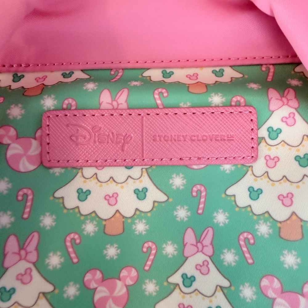 Disney Stoney Clover Green and Pink Christmas Tree Backpack - Picture 3 of 6